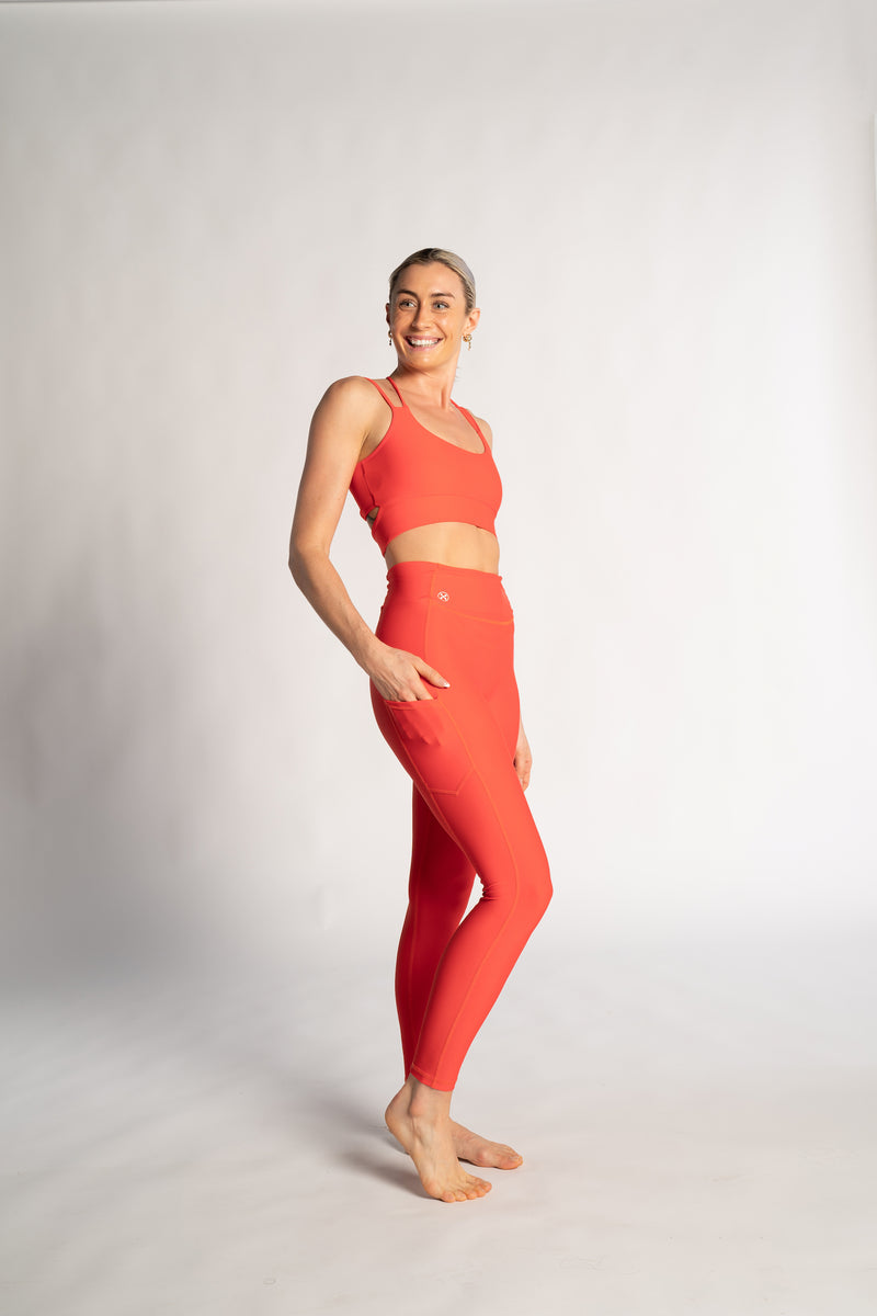 Women's Harbour Leggings - Persimmon