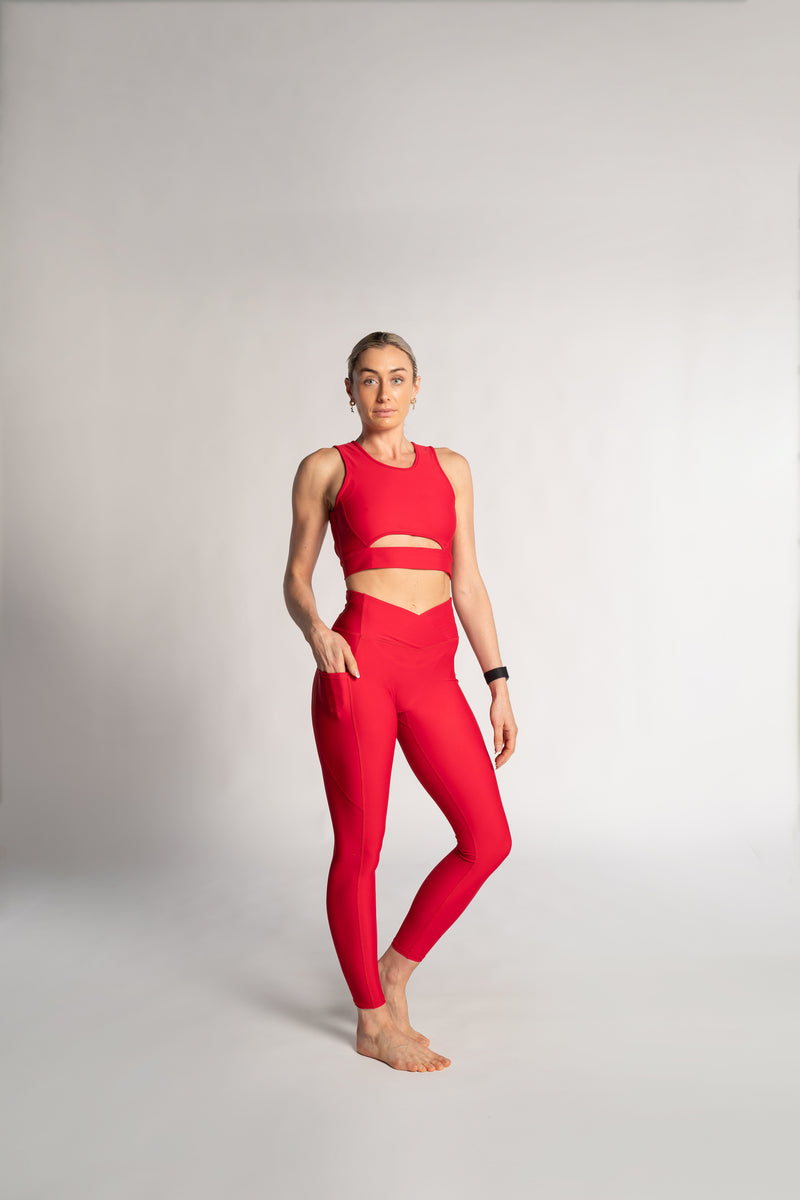 Women's Resilience Leggings - Dark Red